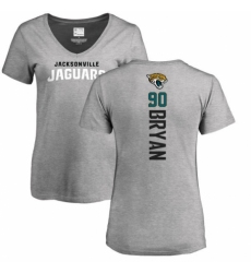 NFL Women's Nike Jacksonville Jaguars #90 Taven Bryan Ash Backer T-Shirt