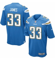 Men's Nike Los Angeles Chargers #33 Derwin James Game Electric Blue Alternate NFL Jersey