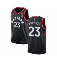 Men's Toronto Raptors #23 Fred VanVleet Swingman Black 2019 Basketball Finals Champions Jersey Statement Edition