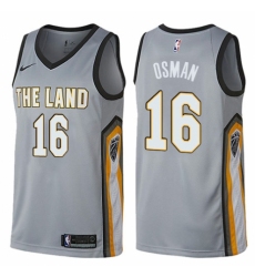Youth Nike Cleveland Cavaliers #16 Cedi Osman Swingman Gray NBA Jersey - City Edition