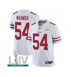 Men's San Francisco 49ers #54 Fred Warner White Vapor Untouchable Limited Player Super Bowl LIV Bound Football Jersey