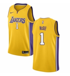 Men's Nike Los Angeles Lakers #1 JaVale McGee Swingman Gold NBA Jersey - Icon Edition