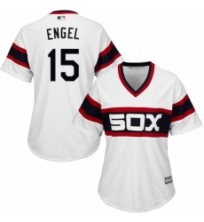 Women's Majestic Chicago White Sox #15 Adam Engel Authentic White 2013 Alternate Home Cool Base MLB Jersey