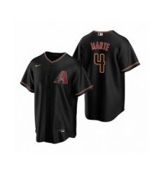 Men's Arizona Diamondbacks #4 Ketel Marte Nike Black Replica Alternate Jersey