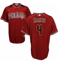 Men's Majestic Arizona Diamondbacks #4 Ketel Marte Replica Red/Brick Alternate Cool Base MLB Jersey