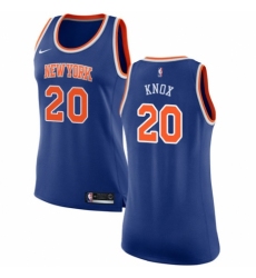 Women's Nike New York Knicks #20 Kevin Knox Authentic Royal Blue NBA Jersey - Icon Edition