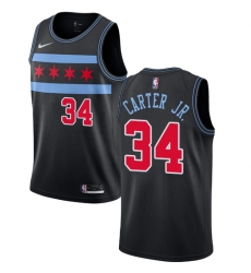 Youth Nike Chicago Bulls #34 Wendell Carter Jr. Swingman Black NBA Jersey - City Edition