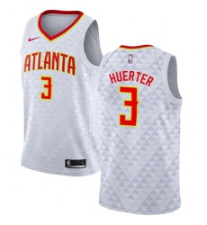 Men's Nike Atlanta Hawks #3 Kevin Huerter Swingman White NBA Jersey - Association Edition