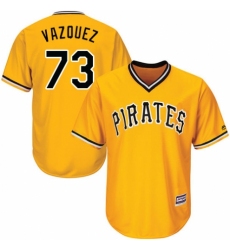 Youth Majestic Pittsburgh Pirates #73 Felipe Vazquez Replica Gold Alternate Cool Base MLB Jersey