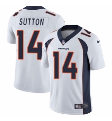 Men's Nike Denver Broncos #14 Courtland Sutton White Vapor Untouchable Limited Player NFL Jersey
