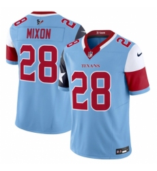 Men's Houston Texans #28 Joe Mixon Blue 2024 F U S E V5 Limited Stitched Football Jersey