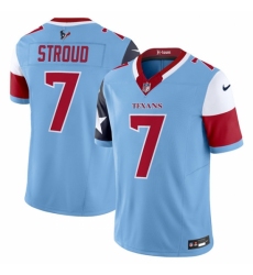 Men's Houston Texans #7 C J Stroud Blue 2024 F U S E V5 Limited Stitched Football Jersey