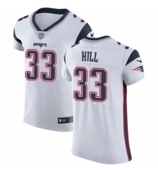 Men's Nike New England Patriots #33 Jeremy Hill White Vapor Untouchable Elite Player NFL Jersey