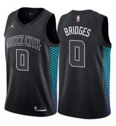 Men's Nike Jordan Charlotte Hornets #0 Miles Bridges Swingman Black NBA Jersey - City Edition