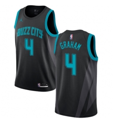 Women's Nike Jordan Charlotte Hornets #4 Devonte Graham Swingman Black NBA Jersey - 2018 19 City Edition