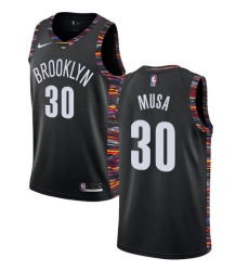 Youth Nike Brooklyn Nets #30 Dzanan Musa Swingman Black NBA Jersey - 2018 19 City Edition