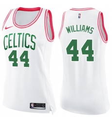 Women's Nike Boston Celtics #44 Robert Williams Swingman White Pink Fashion NBA Jersey