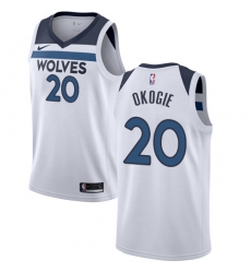 Youth Nike Minnesota Timberwolves #20 Josh Okogie Swingman White NBA Jersey - Association Edition