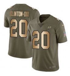 Men's Nike Washington Redskins #20 Ha Clinton-Dix Limited Olive Gold 2017 Salute to Service NFL Jersey