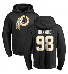 NFL Nike Washington Redskins #98 Matt Ioannidis Black Name & Number Logo Pullover Hoodie