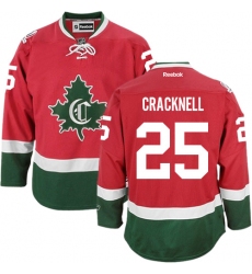 Men's Reebok Montreal Canadiens #25 Adam Cracknell Authentic Red New CD NHL Jersey