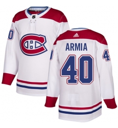 Men's Adidas Montreal Canadiens #40 Joel Armia Authentic White Away NHL Jersey