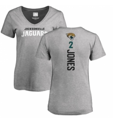 NFL Women's Nike Jacksonville Jaguars #2 Landry Jones Ash Backer T-Shirt