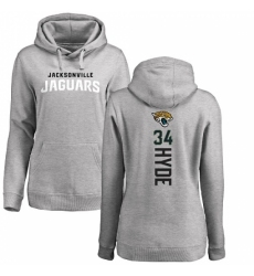 NFL Women's Nike Jacksonville Jaguars #34 Carlos Hyde Ash Backer Pullover Hoodie