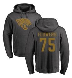 NFL Nike Jacksonville Jaguars #75 Ereck Flowers Ash One Color Pullover Hoodie