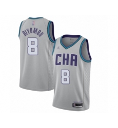 Women's Jordan Charlotte Hornets #8 Bismack Biyombo Swingman Gray Basketball Jersey - 2019 20 City Edition