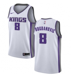 Men's Nike Sacramento Kings #8 Bogdan Bogdanovic Swingman White NBA Jersey - Association Edition
