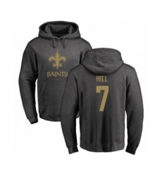 NFL Nike New Orleans Saints #7 Taysom Hill Ash One Color Pullover Hoodie