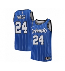 Men's Orlando Magic #24 Khem Birch Authentic Blue Hardwood Classics Basketball Jersey