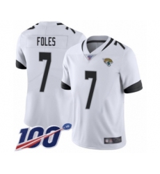 Youth Nike Jacksonville Jaguars #7 Nick Foles White Vapor Untouchable Limited Player 100th Season NFL Jersey