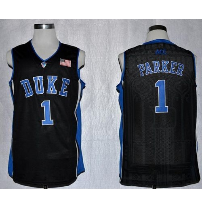 Blue Devils #1 Jabari Parker Black Basketball Stitched NCAA Jersey