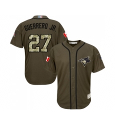 Men's Toronto Blue Jays #27 Vladimir Guerrero Jr. Authentic Green Salute to Service Baseball Jersey