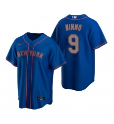Men's Nike New York Mets #9 Brandon Nimmo Royal Alternate Road Stitched Baseball Jersey