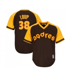 Youth San Diego Padres #38 Aaron Loup Replica Brown Alternate Cooperstown Cool Base Baseball Jersey
