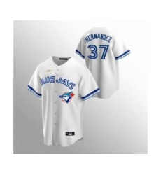 Men's Toronto Blue Jays #37 Teoscar Hernandez White Stitched MLB Cool Base Nike Jersey