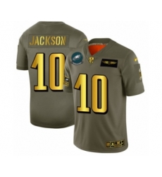 Men's Philadelphia Eagles #10 DeSean Jackson Limited Olive Gold 2019 Salute to Service Football Jersey