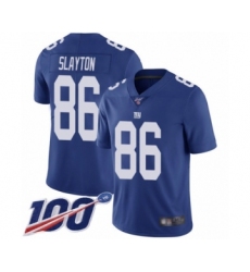 Men's New York Giants #86 Darius Slayton Royal Blue Team Color Vapor Untouchable Limited Player 100th Season Football Jersey