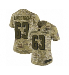 Women's Atlanta Falcons #63 Chris Lindstrom Limited Camo 2018 Salute to Service Football Jersey