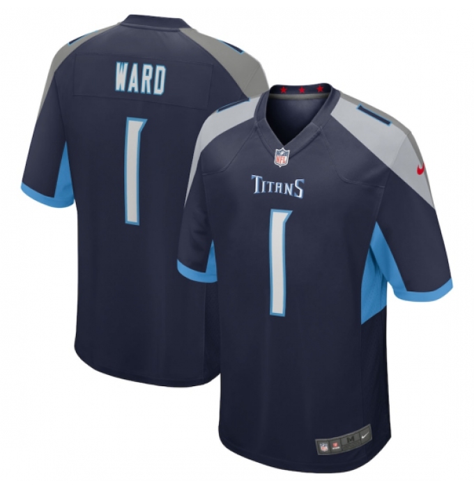 Men's Tennessee Titans #1 Cameron Ward Nike Navy 2025 NFL Draft First Round Pick Alternate Game
