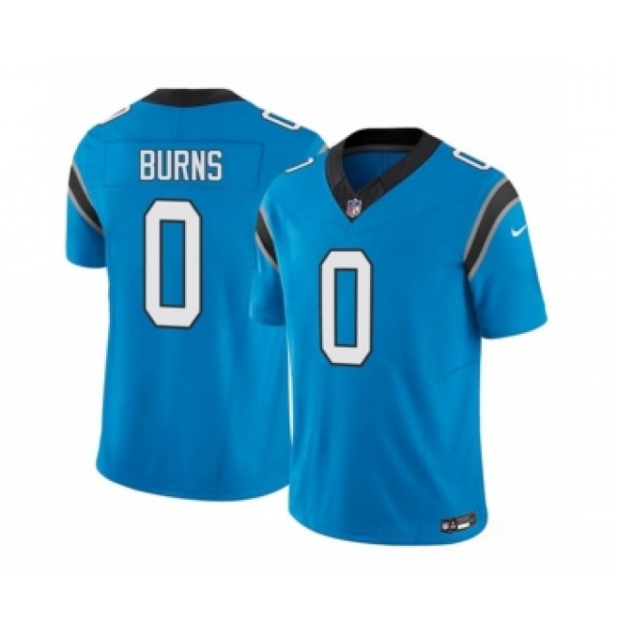 Men's Nike Carolina Panthers #0 Brian Burns Blue 2023 F.U.S.E. Vapor Untouchable Football Stitched Jersey