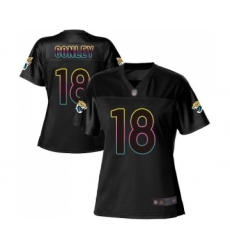 Women's Jacksonville Jaguars #18 Chris Conley Game Black Fashion Football Jersey