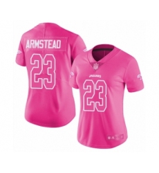Women's Jacksonville Jaguars #23 Ryquell Armstead Limited Pink Rush Fashion Football Jersey