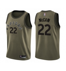 Men's Toronto Raptors #22 Patrick McCaw Swingman Green Salute to Service Basketball Jersey