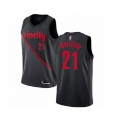 Women's Portland Trail Blazers #21 Hassan Whiteside Swingman Black Basketball Jersey - 2018 19 City Edition