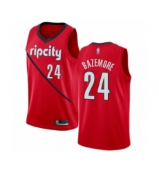 Women's Portland Trail Blazers #24 Kent Bazemore Red Swingman Jersey - Earned Edition