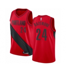 Women's Portland Trail Blazers #24 Kent Bazemore Swingman Red Basketball Jersey Statement Edition